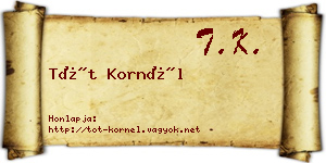 Tót Kornél névjegykártya